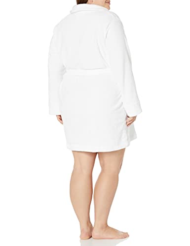 Amazon Essentials Women's Mid-Length Plush Robe (Available In Plus Size), White, Medium #TOP1