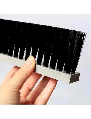 Industrial Nylon Strip Brush, Heavy-Duty Abrasive Cleaning Brush with Stiff Bristles for Conveyor & Machinery Maintenance (500 * 30 * 20+50mm)