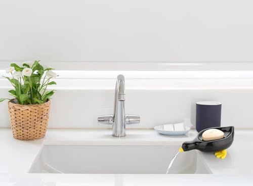Image of Plastic Soap Dish Holder with Drainage Slots - Rectangular Self-Draining Soap Tray for Bathroom & Kitchen Sink, Non-Slip, Durable & Easy to Clean (White) - Pack of 6