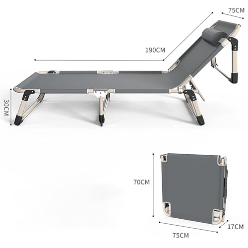 Lit de camping pliable portable adulte avec lit d'appoint pliant réglable - 2