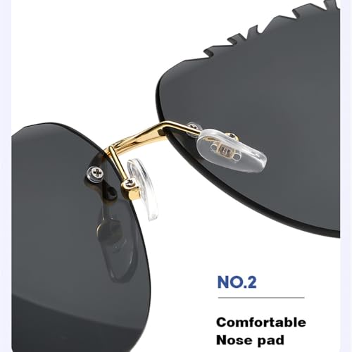 ETETGVG-Rimless-Round-Pattern-Cut-Edge-Sunglasses-Fashion-Popular-WomenS-Sunglasses-Travel-Photo-Glasses-Popular-Fashion
