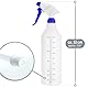 com-four® 3x Sprühflasche mit Skala - chemiebeständiger Pumpsprüher für Mineralöle, verdünnte Säuren, Lösungsmittel, Laugen, Pflanzendüngemittel - Zerstäuber mit verstellbarer Düse (NBR/EPDM/Viton)