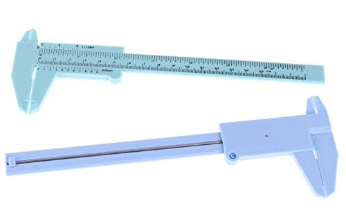 Penta Angel T-0653 3Pcs Plastic Caliper Inch/Metric 6Inch 150Mm Mini Caliper Double Scale Ruler Measuring Tool thumb #2