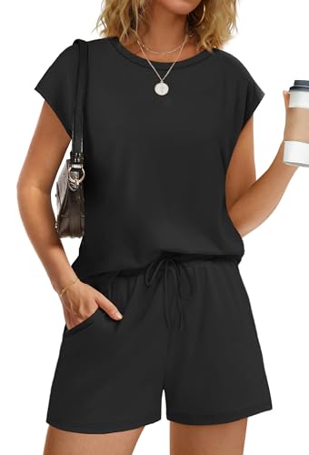 WIHOLL Womens Lounge Two 2 piece Short Sets Women Summer Outfits 2026 Womens Shorts Loungewear...