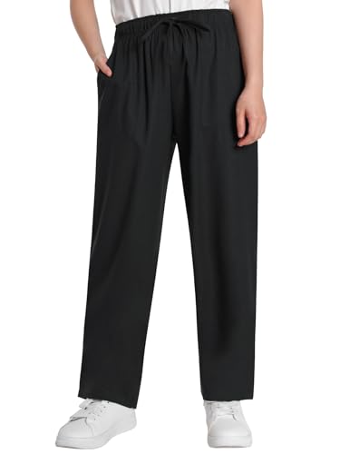 Weintee Women's Petite Linen Pants Petite Length