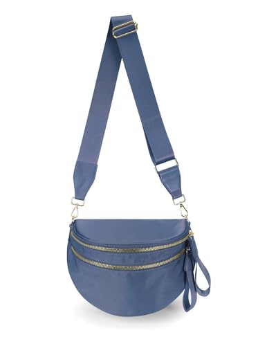 Image of FEIBOON Spacious Nylon Crossbody Bag Bum Bag Handbags Wallets Purses Trendy Shoulder Bag for Women