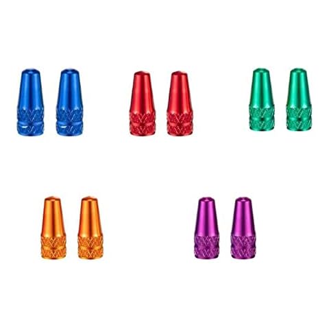 CHENJUNJUN 10 Pcs Valve Stem Caps Aluminum Alloy French Tire Valve Caps Bicycle Presta Valve Caps Bike Tire Valve Stem Caps for Bike MTB Road Racing Cover