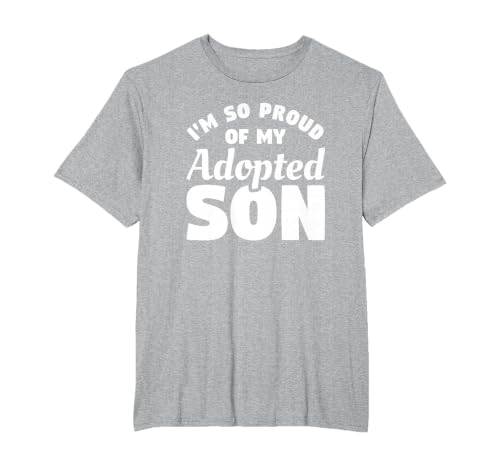 I'm So Proud of My Adopted Son Family Foster Adopt T-Shirt, Men's Big and Tall, Heather Grey, 3X Tall