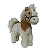 Animaux en peluche - Cheval debout - Blanc et marron