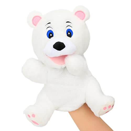 Marionnette à main ours en peluche pour théâtre et contes du soir