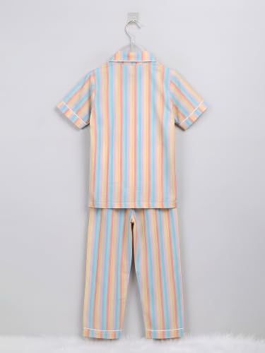 Image of POLKA TOTS 100% Pure Cotton Half Sleeve Night Suit for Kids, Girls & Boys | Cotton Pyjama Set | Unisex Night Dress for Children | Night Suit for Girls |Sleepwear for Kids | Winter Night Dress for Boys