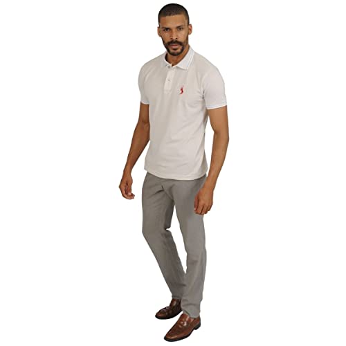 Camisa Polo Piquet com Algodão John Pull (EGG, Bege)