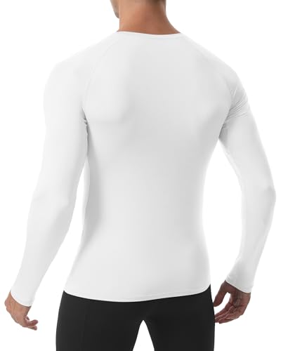 Roadbox Mens Compression Shirt, Cool Dry Long Sleeve Workout Shirts, Running Athletic Football Gym Base Layer Tops UPF 50+2