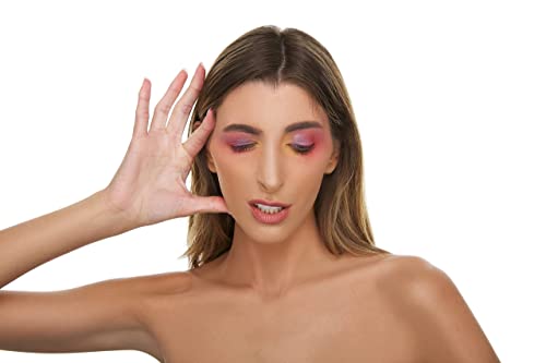 Cai Beauty Nyc The Who Makeup Palettes (Black Rainbow) - 16 Eyeshadows Rock N' Roll Color Palette - Glitter, Matte & Shimmer Colored Eye Shadow Cosmetics - Urban & Nude Colors Make Up Sets #TOP3