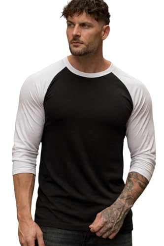 Image of Men's T-Shirt, 3 /4 Sleeve, Crew Neck, Casual Style