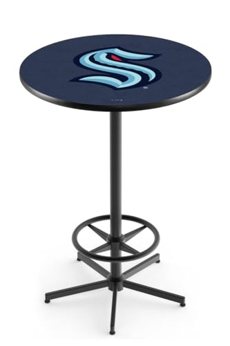Holland Bar Stool Co. Officially Licensed NHL L216 Seattle Kraken Pub Table with a 36