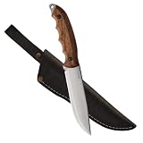 BPS Knives HK5 - Camping Full-Tang Knife with Leather Sheath - Survival Tactical Knife - Camp Knives