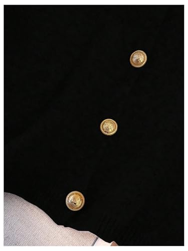 Image of RoseSeek Women's Button Down Sweater Vest Sleeveless Crewneck Knit Outerwear Old Money Knitwear