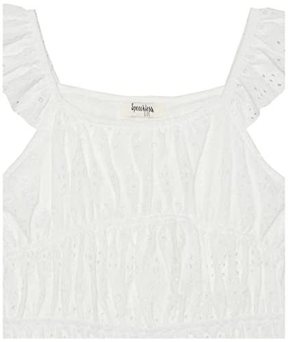 Image of Speechless Girls' Short Sleeve Shirred Eyelet Top