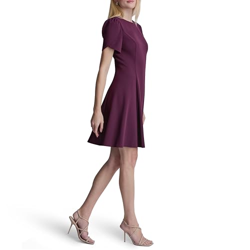 Image of DKNY Women's Tulip Sleeve Fit & Flare Mini Dress