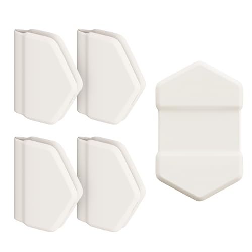 4pcs White Shower Curtain ClipsMagnetic Shower Curtain Clips for Keeping Liner Closed to Wall Against Water Splashing Out