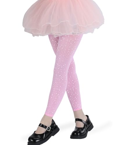 Girls Sparkly Rhinestone Tights, Glitter Footless Tights for Dance/Performance/Cosplay3