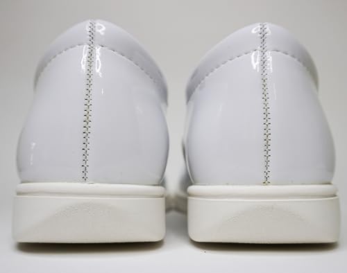 Dinkles Formal Women's Marching Band Shoes, Comfortable, White Patent4