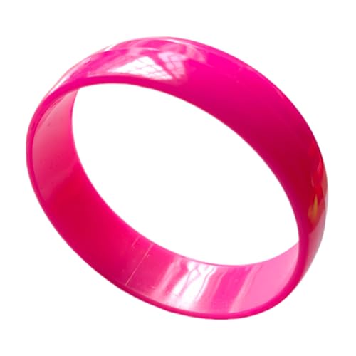 KIFEDSLJ Neon Bracelet 80s 90s Colorful Chunky Plastic Bangle Bracelets Wrist Band Party Accessories