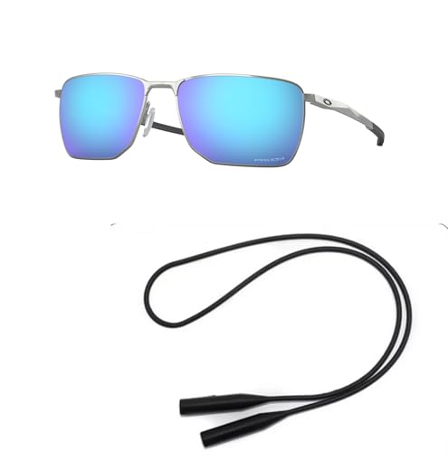 Oakley OO4142 Sunglasses Bundle: OO 4142 414204 Satin Chrome and Universal Anti-slip Silicone Leash2