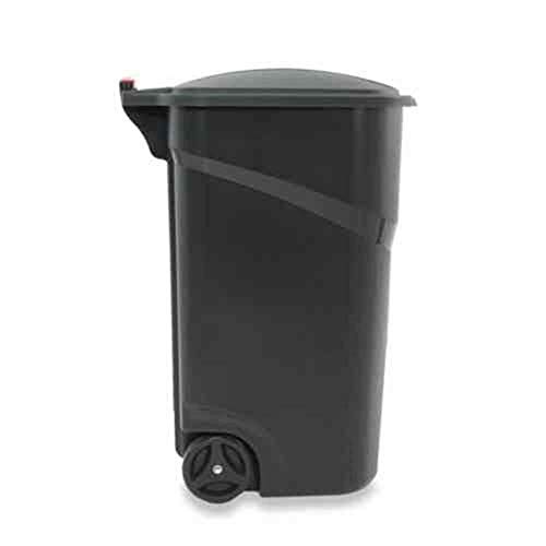 Snow Shop Everything 45 Gallon Wheeled Trash Can Lid Garbage Container Outdoor Waste Bin Basket Wheel - Thumbnail 3