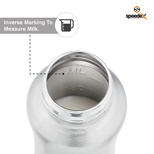 SPEEDEX-Stainless-Steel-Infant-Baby-Feeding-Bottle-BPA-Free-Anti-Colic-Plastic-Free-Medium-Flow-Nipple240-ML-1-Extra-Nipple-Free