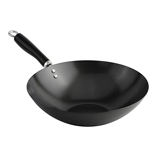 Wok noir de 30,5 cm Good Cook ustensile élégant haute résistance thermique - 2