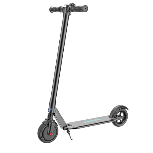 Caroma E Scooter für Kinder von 8-12, Elektroroller max 20 km/h, Reichweite 25 km, Faltbarer Elektroscooter für Jugendliche, 10.5kg Gewicht, Max. Belastbarkeit 120kg, Schwarz