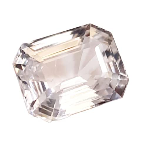 Saphir blanc Ceylan 12.50 Ratti bague sans rayure Safed Pukhraj WSP0586