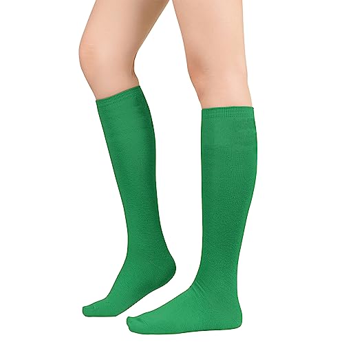 Image of Century Star 2-Pack Long Knee High Socks for Women-Mixed Striped Tube Socks Causal Stockings