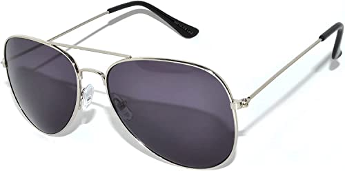 OWL Aviator Sunglasses Mens Womens Metal Frame Assorted Mirrored, Smoke, Tinted Lens Colors