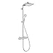 hansgrohe wassersparendes Duschsystem Crometta E 240 (Regendusche, Duschset mit 2 Strahlarten, Duschkopf mit Schlauch, Duschstange und Duscharmatur) chrom
