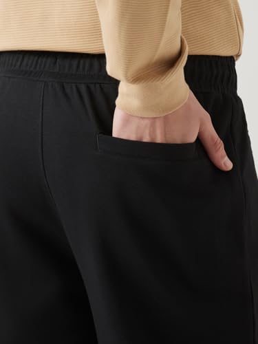 Image of Bewakoof Men's Solid Oversized Fit Cotton Joggers