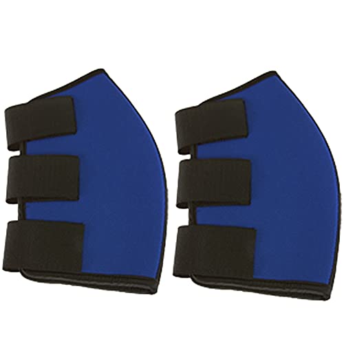 Image of HILASON Neoprene Hock Sweat Boots Horse Size Strengthens Protects Black Pair