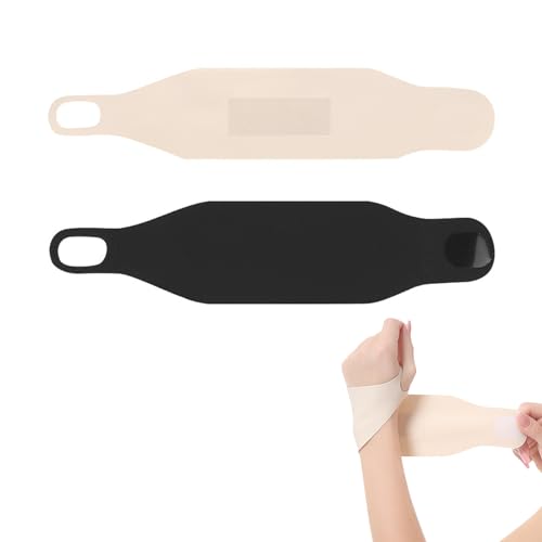 Doyime 手首 サポーター (2枚組) 親指の固定 薄手 左右兼用 やわらかい 肌に親しむ スポーツ 作業 家事 子育て 筋トレ パソコン/スマホ操作 男女兼用 (ブラック+ベージュ)