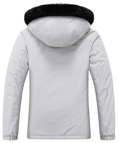 Image of MOERDENG Women's Ski Jacket Waterproof Warm Winter Coat Hooded Snowboarding Jacket Versatile for Hiking & Winter Activities