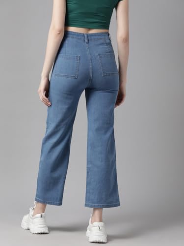 Image of GUTI Womens High Rise Crop Length Jeans()
