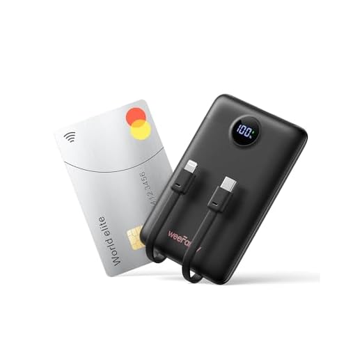 WeeFancy Mini Portable Charger with Built-in Cables 22.5W Fast Charging Power Bank USB-C Small Battery Pack 10000mAh Travel Essential Slim Battery for iPhone 16/15/14, Samsung 25/24, and More
