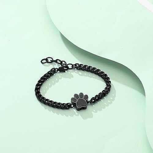 VCCWYQK Paw Print Urn Bracelet for Ashes for Dog/Cat Cremation Jewelry for Ashes Cute Animals Adjustable Memorial Keepsake Bracelets Jewelry Gifts for Women (F) - Image 4
