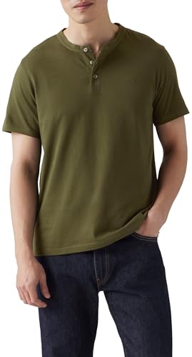 Camiseta Henley Levi'S Housemark de algodón premium con costuras reforzadas para hombre
