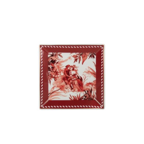 Baci Milano Svuotatasche Quadrato, Collezione Le Rouge, Rosso, Decorazione Classica