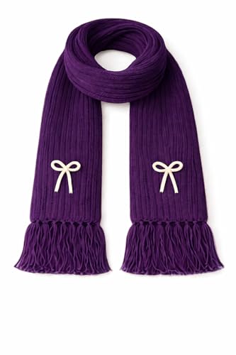 Image of KB STAR Cute Bow Women Casual Luxurious Premium Checkered Acrylic Woolen Muffler /Scarf /Stole for Winter