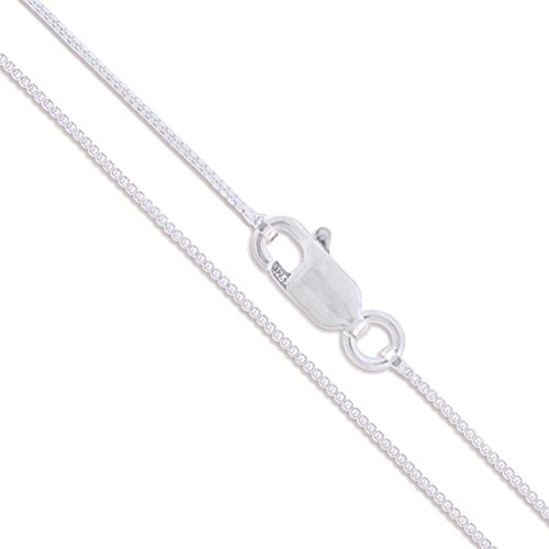 Sterling Silver Box Chain 1.5mm Solid 925 Italy Lightweight Lobster Claw Clasp Necklace