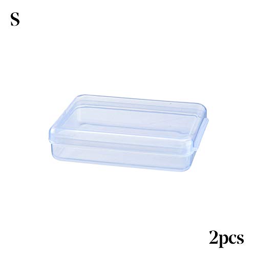 Face Shield Storage Box, 2Pcs Transparent Disposable Face Shield Dustproof Storage Box Clip Container Clear S