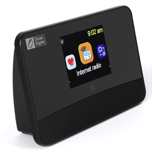 Image of Ocean Digital WR-03M Internet Radio Receiver (No Built-in Speaker) with Bluetooth, FM, Wi-Fi, LAN, Optical & Line Out, UPnP /DLNA Streaming, Alarm Clock, Podcasts HiFi Component for Home Audio System